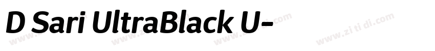 D Sari UltraBlack U字体转换